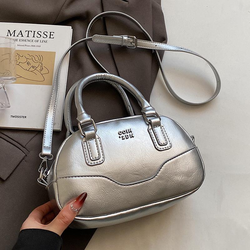 This Year's Popular Hot-selling Fashion Portable Boston Bag Simple Solid Color High-end Sense Versatile Foreign Style Messenger Women's Bag