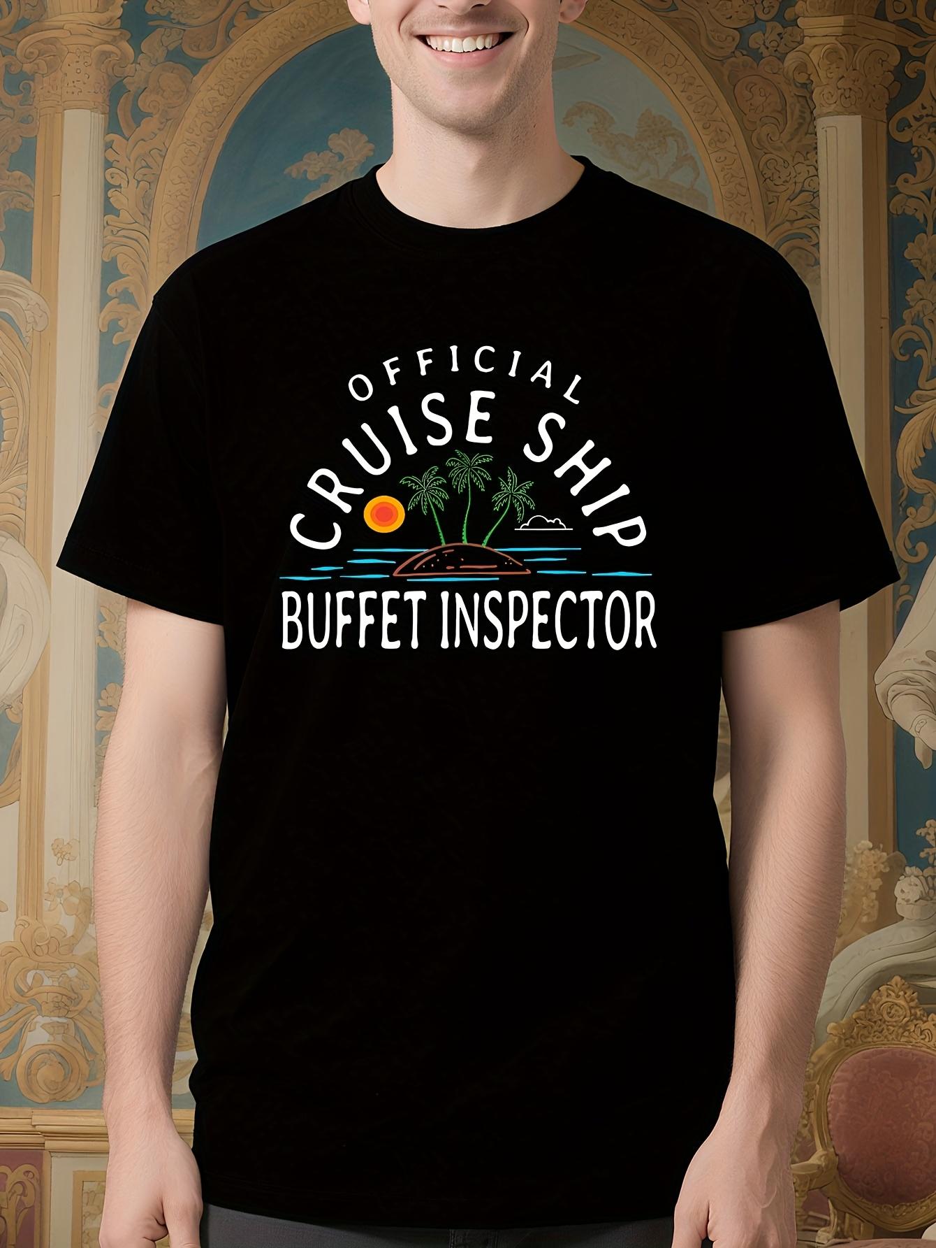 1pc Official Cruise Ship Buffet Inspector Tshirt - Plus S... S