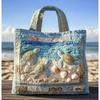 TEMU Womens Fashion Printed Tote Shoulder Bag 600D Oxford Cloth