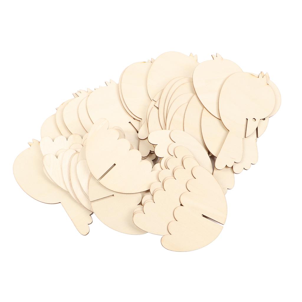 20 Stück Holz Vogel Ausschnitte DIY Innovative Stereoskopische Hängende Unfertige Holzscheiben mit Sisalseil für Basteln Heimdeko