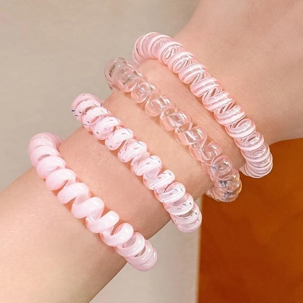 Portable Phone Line Hair Ring Gradient Color Hair Loop Elastic Hair Rope  Girl Daily Hairstyle