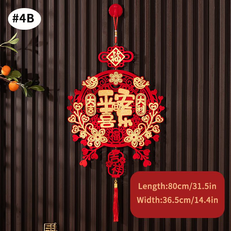 Chinese New Year Hanging Ornament Chinese Spring Festival Decoration Traditional New Year 2025 Tassel Pendant Door Hanging Decor