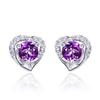 Sterling Silver S925 Zircon Six-Claw Earrings for Women
