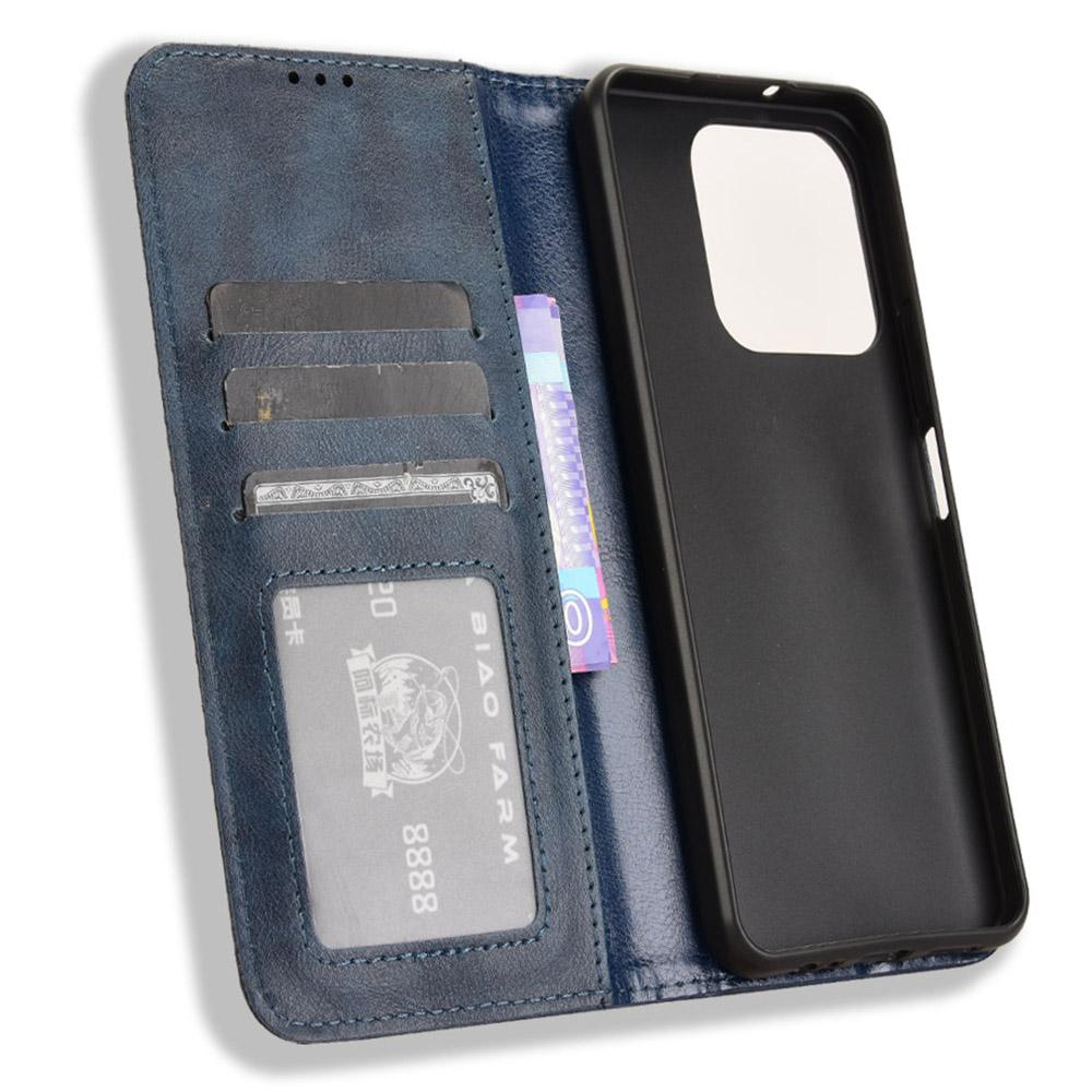 For Honor X6b 4G Cell Phone Case Retro PU Leather Wallet Phone Stand Cover