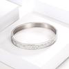 18K Gold-Plated Titanium Steel Diamond Bangle for Women & Men's Open Bracelet