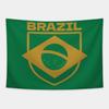 Green Gold Brazil Inspired Retro Tapestry Wall Art For Fans Home Party Living Room Bedroom Background Cloth