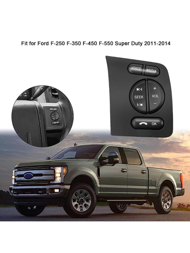 Multifunction Steering Wheel Control Switches Button For 0 F-350 F-450 F-550 Replaces OEM BC3Z9C88CA