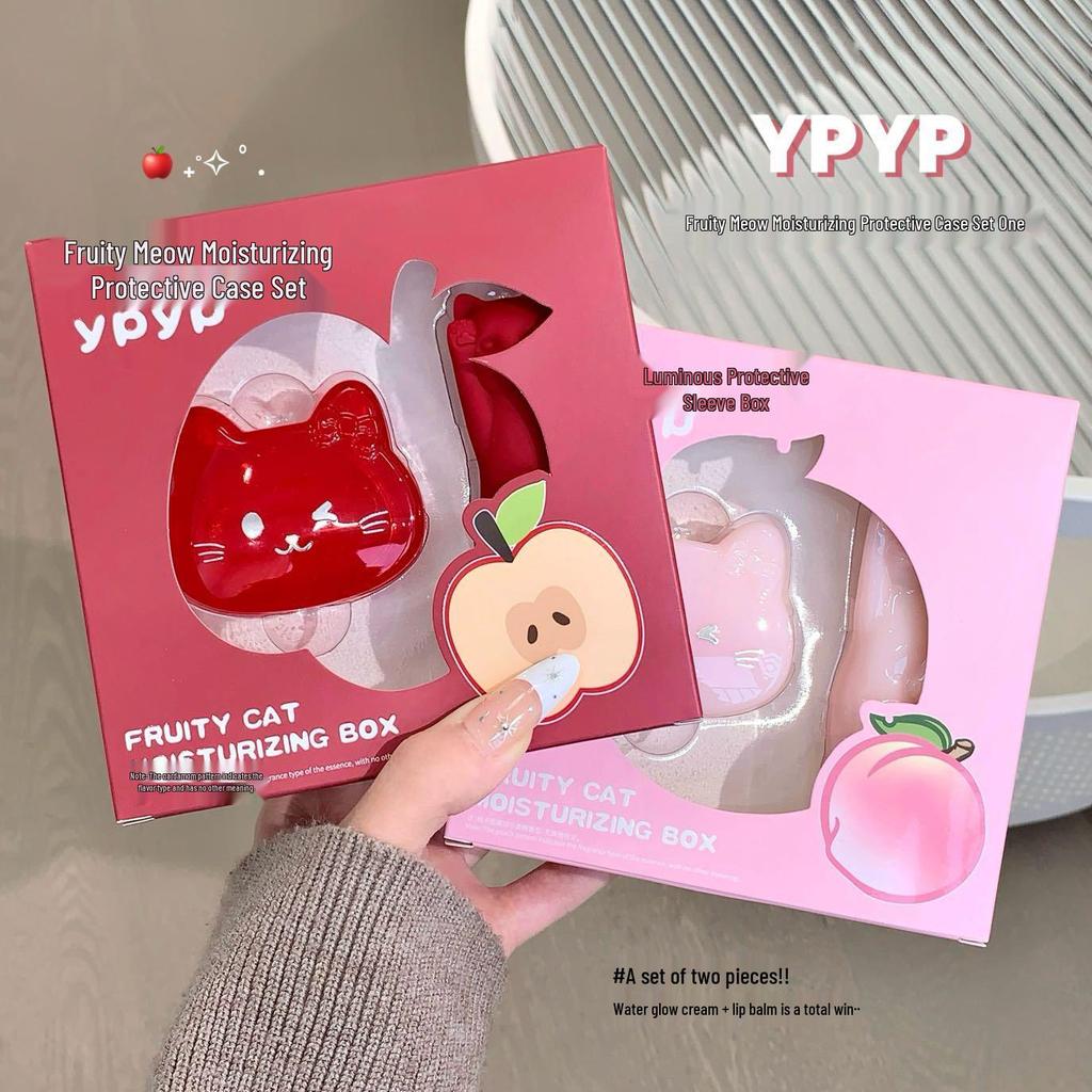 YPYP Fruity Meow Lip Care Set: Moisturizing & Hydrating Cat Lip Balms for Plump, Smooth Lips