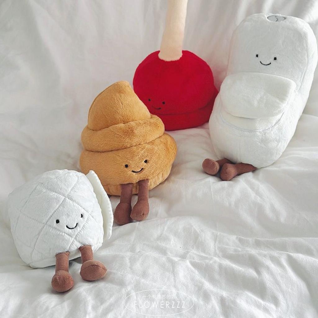 New Toilet Trick Doll Funny Plush Toy Doll Toilet Toilet Paper Ornaments