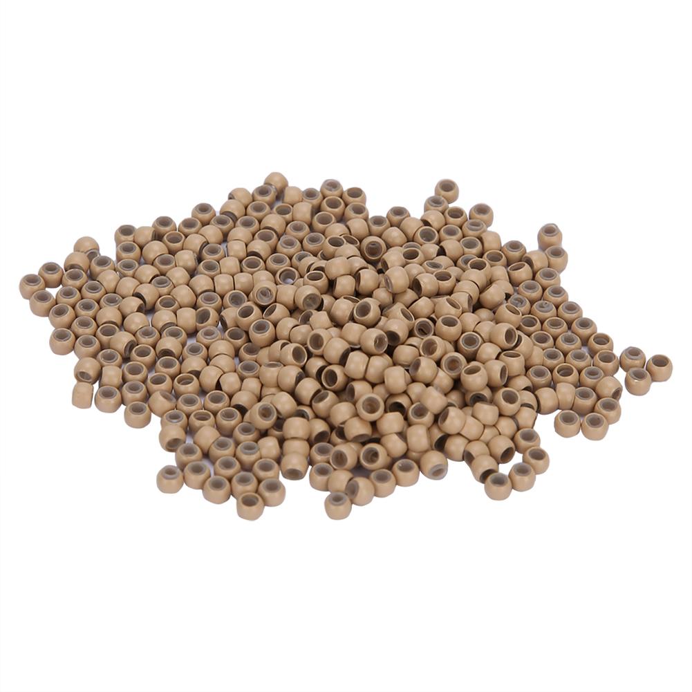 1000pcs Silicone   Links  s Beads Small Comfortable Hair Extension Tool