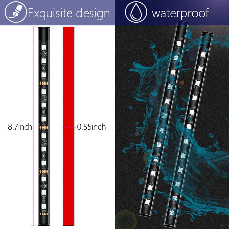 24LED Car Interior Ambient Foot Strip Light Kit Backlight 5V USB Auto Decorative Atmosphere Neon Lamp Vehicle Accessories