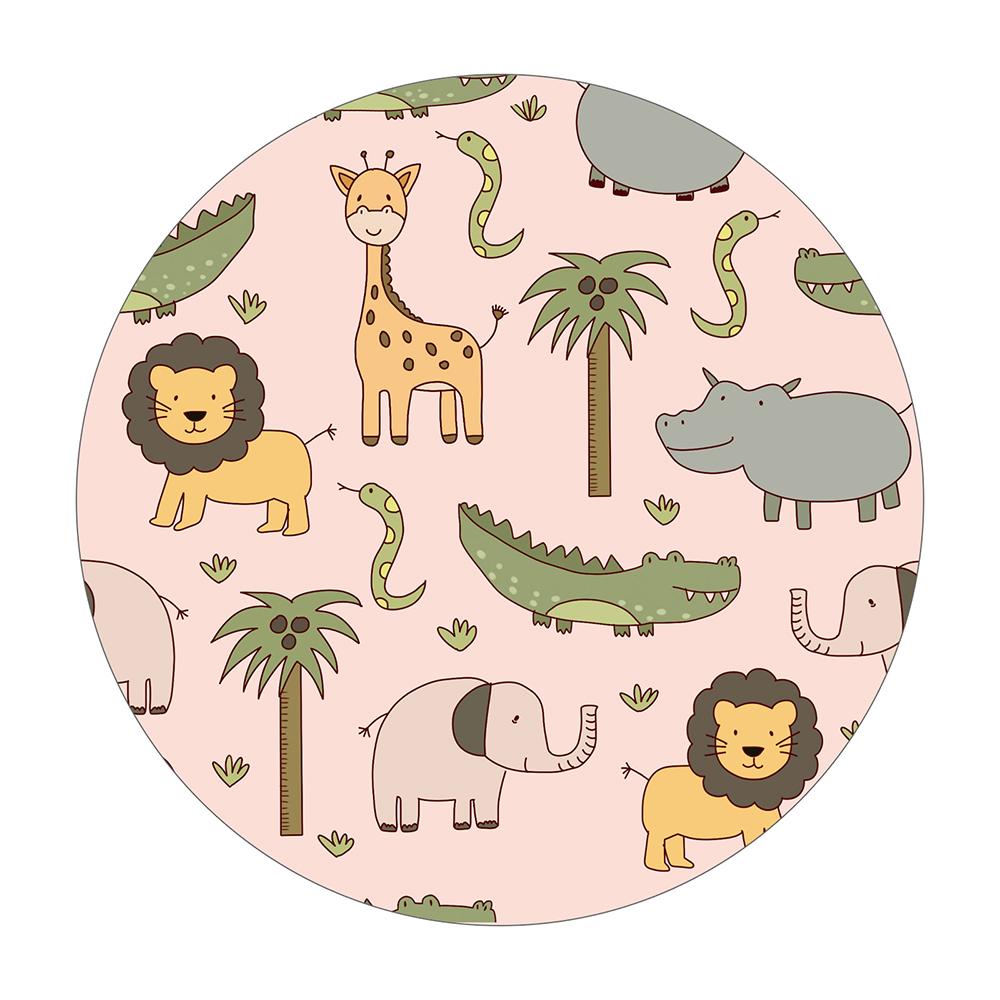 

Коврик, детский ковер, игра-головоломка с животными, игра «Обучение для детей», круглый ковер в детской комнате, декор спальни 40cm