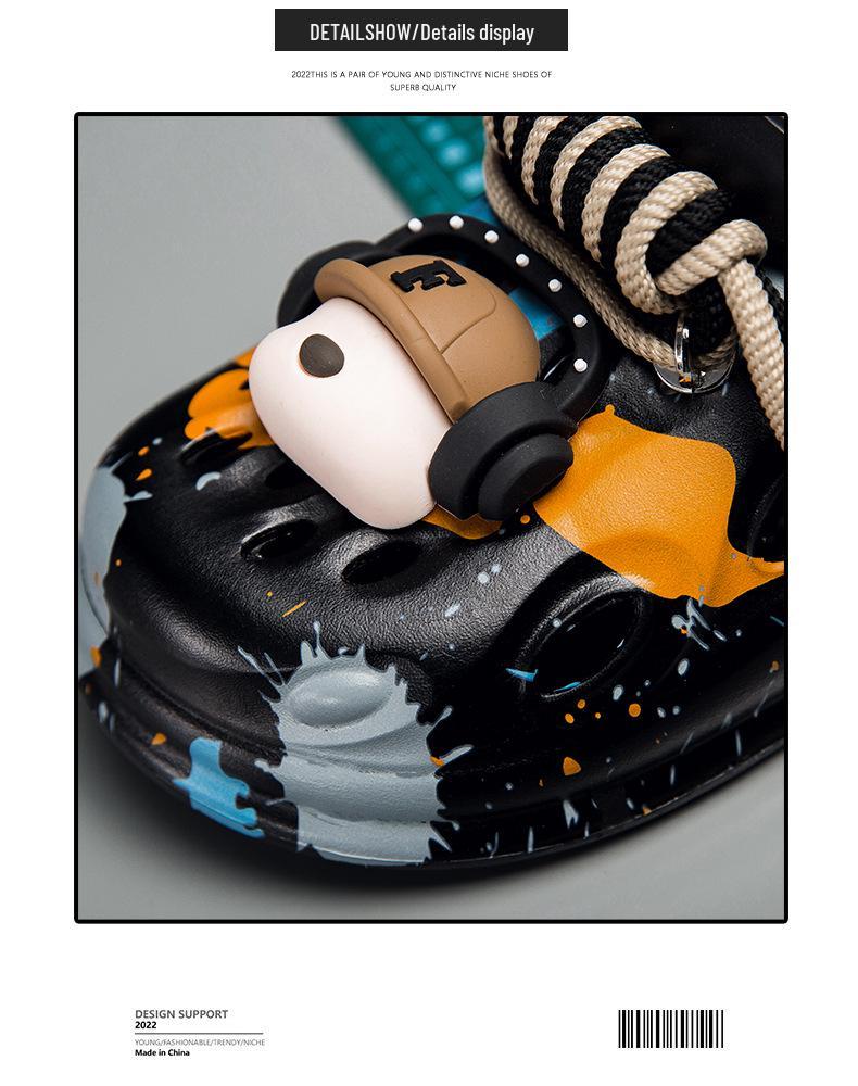 2025 Summer Hole Shoes Dog Ear Slippers - Unisex