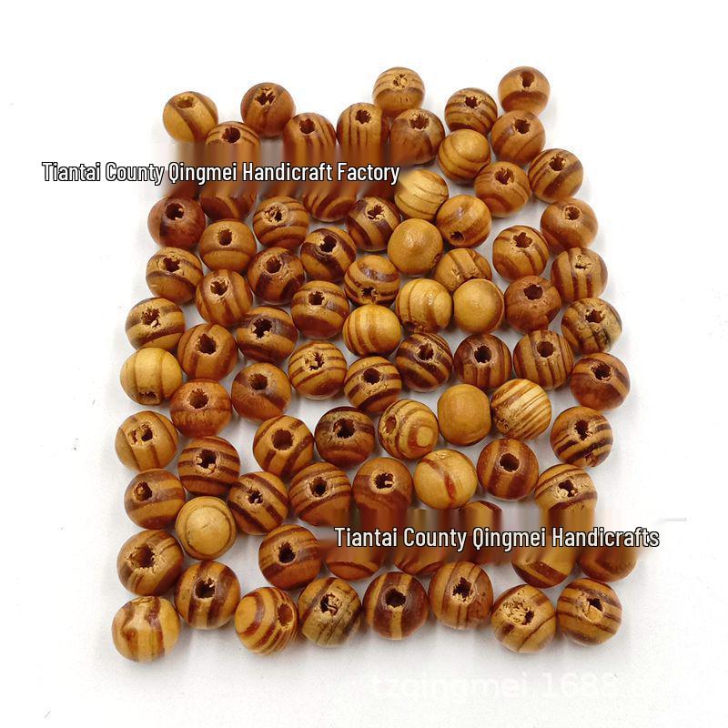 

Classic Round Pine Wood Beads Educational DIY Toy