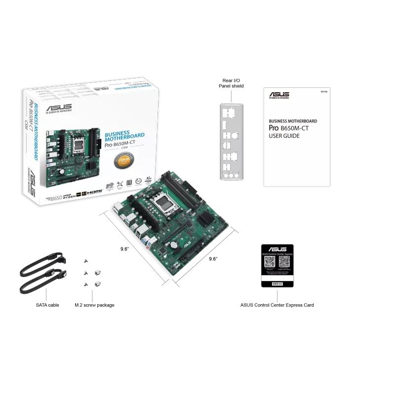 Płyta Asus Pro B650M-CT-CSM /AMD B650/DDR5/SATA3/M.2/PCIe4.0/AM5/mATX