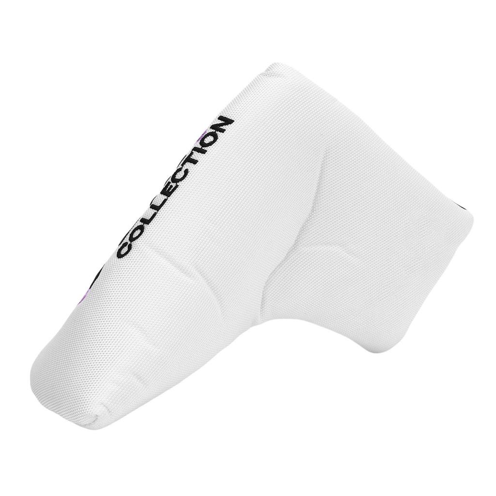 Golf Club Head Covers Nylon Abrasion Proof Golf Putter Protective Headcover for Competitions Travels Women Use White
