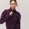Huit Crop mikina na zip s velkými žebry Htwjp5L04T