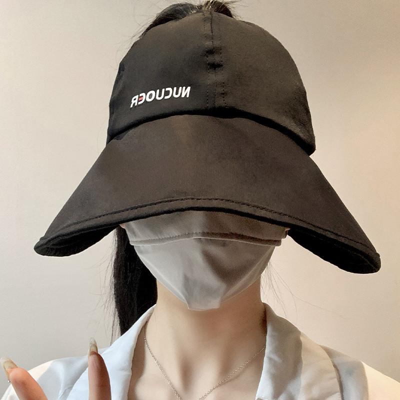Widebrim Summer Stylish Hat For Women Antiuv Ponytail Cap Design Foldable