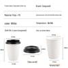 Disposable Double-Layer Anti-Scald Paper Cups with Lids