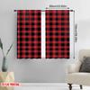 2pcs Scene Curtains Fashion Buffalo Checks Pattern Retro Style Durable Polyester,Without Electricity Birthday Party for