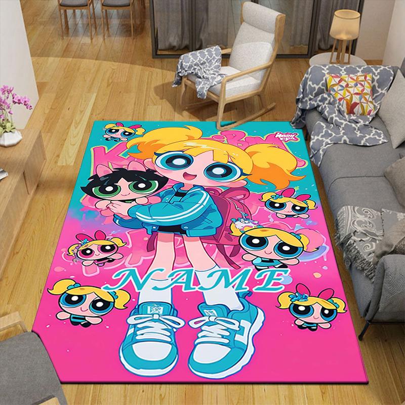 Custom 1Pc Powerpuff Girls Adventure Rug Office Carpet Indoor Outdoor Entrance Doormat Nonslip Soft And Comfortable Living Room D2915230