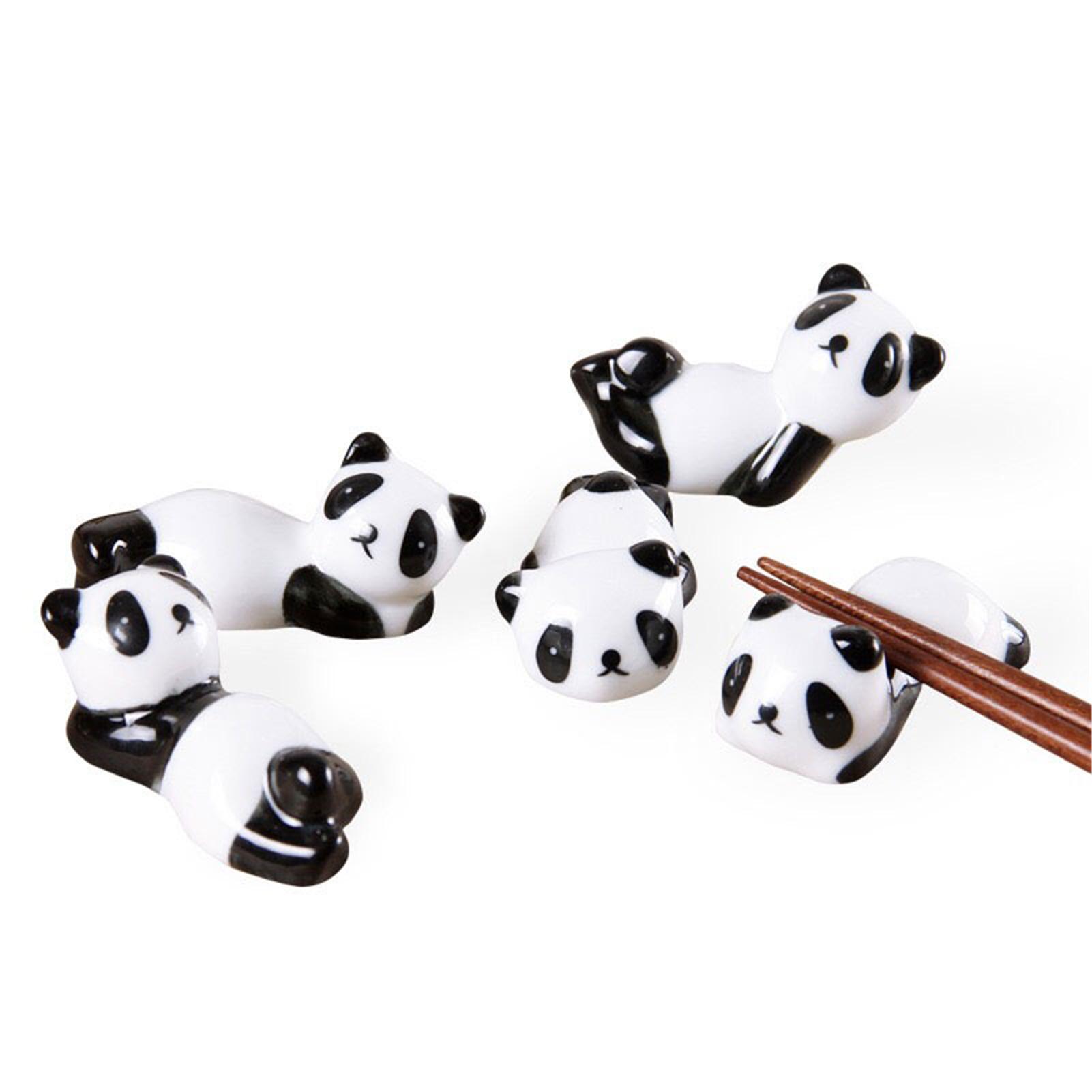 

5/6/8 PCS Ceramic Tableware Rest Set Cute Animal Chopsticks Holder Porcelain Stand Table Ornament For Spoon Fork Brush