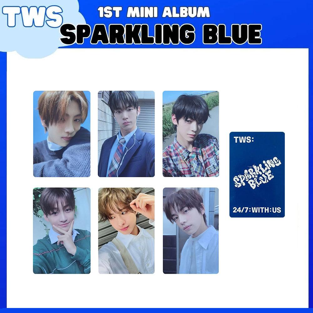 Kpop TWS Album Fotokarty 1. MINI SPARKLING BIUE LOMO Oboustranné Karty Karty Štěstí YOUNGJAE HANJIN KYUNGMIN Kolekce Fanoušků