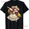 Funny Dabbing Mexican Poncho Sombrero Cinco De Mayo Girl T Shirt Vintage Soft Stylish Versatile Comfortable Streetwear