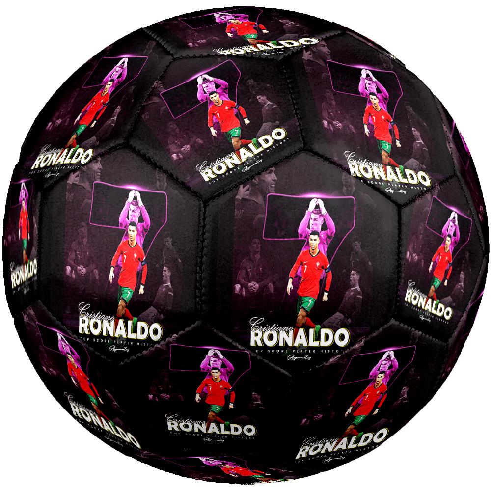 Cristiano Ronaldo Pallone da Calcio Taglia 5 Cucito a Macchina Universale per Interni/Esterni Regali per Appassionati di Calcio Regalo Perfetto per Amici e Famiglia