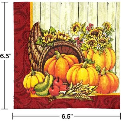 20 peças/pacote 33*33cm 2-Ply guardanapo descartável para festa padrão de Halloween
