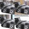 Cartoon Football Bedding Set With Satin Weave For Kids Room Sleep Comfort