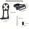 Bike Aluminum Alloy Cycling Odometer Bracket, Extension Holder For Lights, Camera, Smartphone, Flashlight, Universal Adapter Included