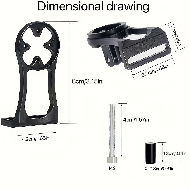 Bike Aluminum Alloy Cycling Odometer Bracket, Extension Holder For Lights, Camera, Smartphone, Flashlight, Universal Adapter Included