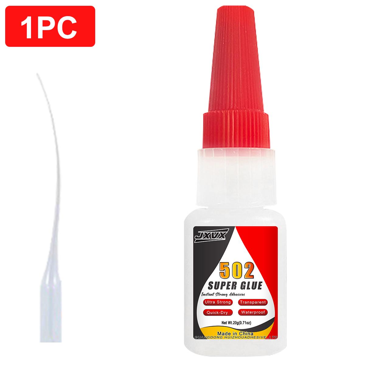 

1-10Pcs 502 Super Glue Instant Quick-drying Cyanoacrylate Adhesive Leather Rubber Wood Metal Strong Bond Liquid Glue Tool20/50g.