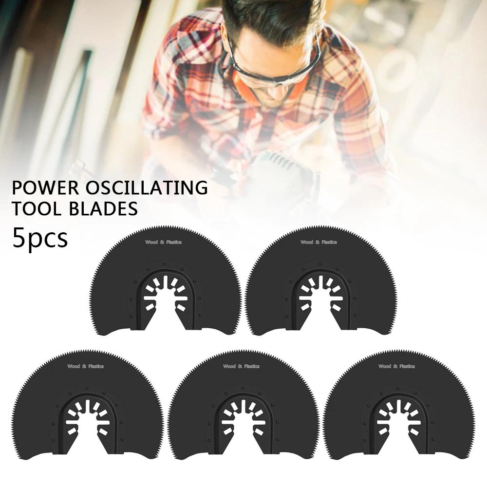 5PCS Semi Circular Oscillating Saw Blades for Cutting Wood Plastic Soft Metal 88mm Oscillating Multitool Quick Release Saw Blade