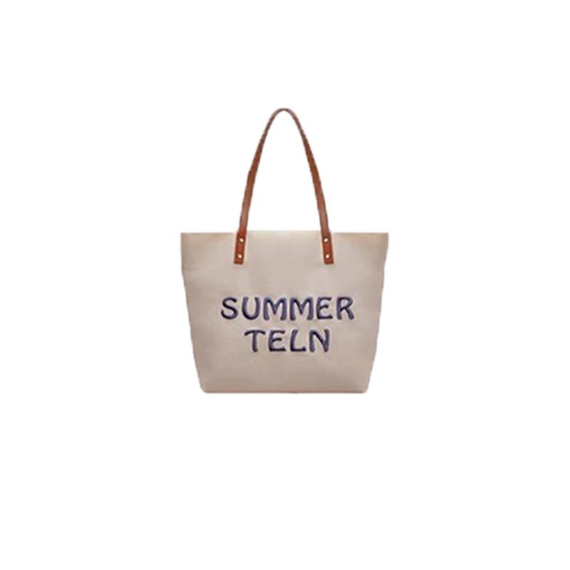 Bag Women's 2026 New Fashion Large Capacity Commuter Casual Versatile Single Shoulder College Student Class Tote Bag