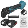 88VF 1600W Cordless Oscillating Multitools Electric Renovator Electric Trimmer Saw Woodworking Power Tools with 2 Battery