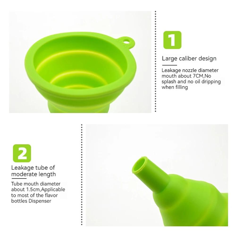 Car Engine Funnel Universal Silicone Liquid Funnel Washer Fluid Change Foldable Portable Auto Engine Oil Petrol Change Funnel
