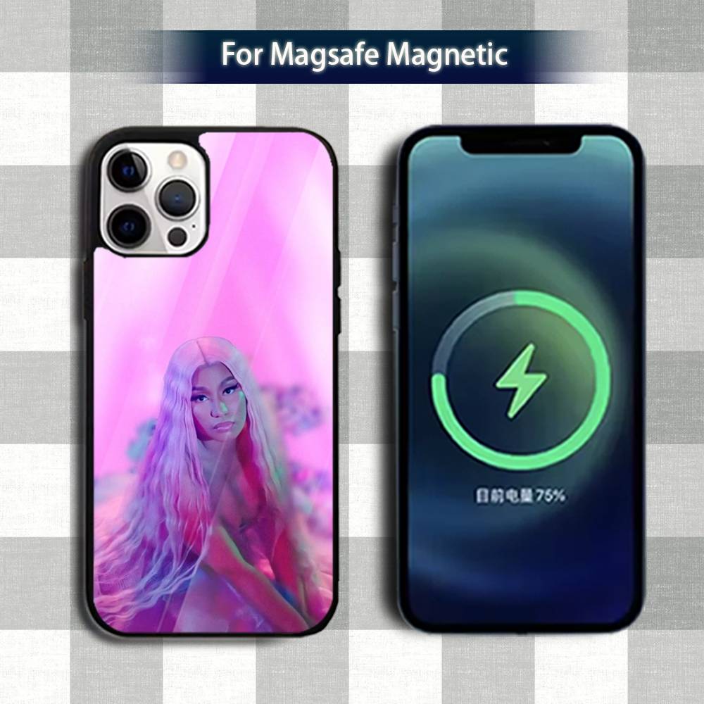 N-Nicki Singer M-Minaj-es Phone Case For iPhone 13,12,15,17,11,16,14,Pro,Max,Plus,Mini,Magsafe,Magnetic Wireless Charging Case