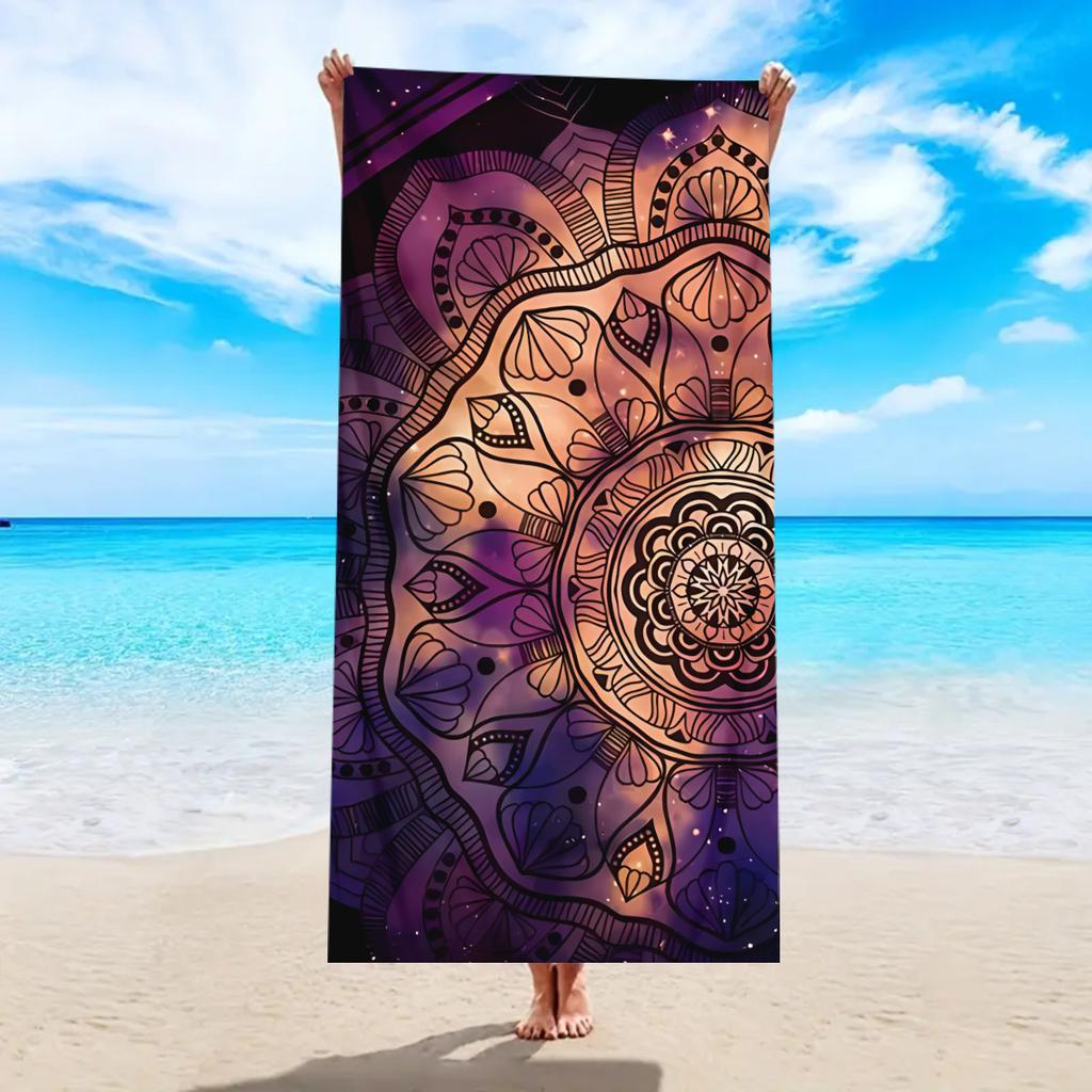 1pc Bohemian Beach Towel, Ultra-fine Fiber Quick Drying Beach Towel, Multifunctional Beach Towel for Beach Swimming and Vacation