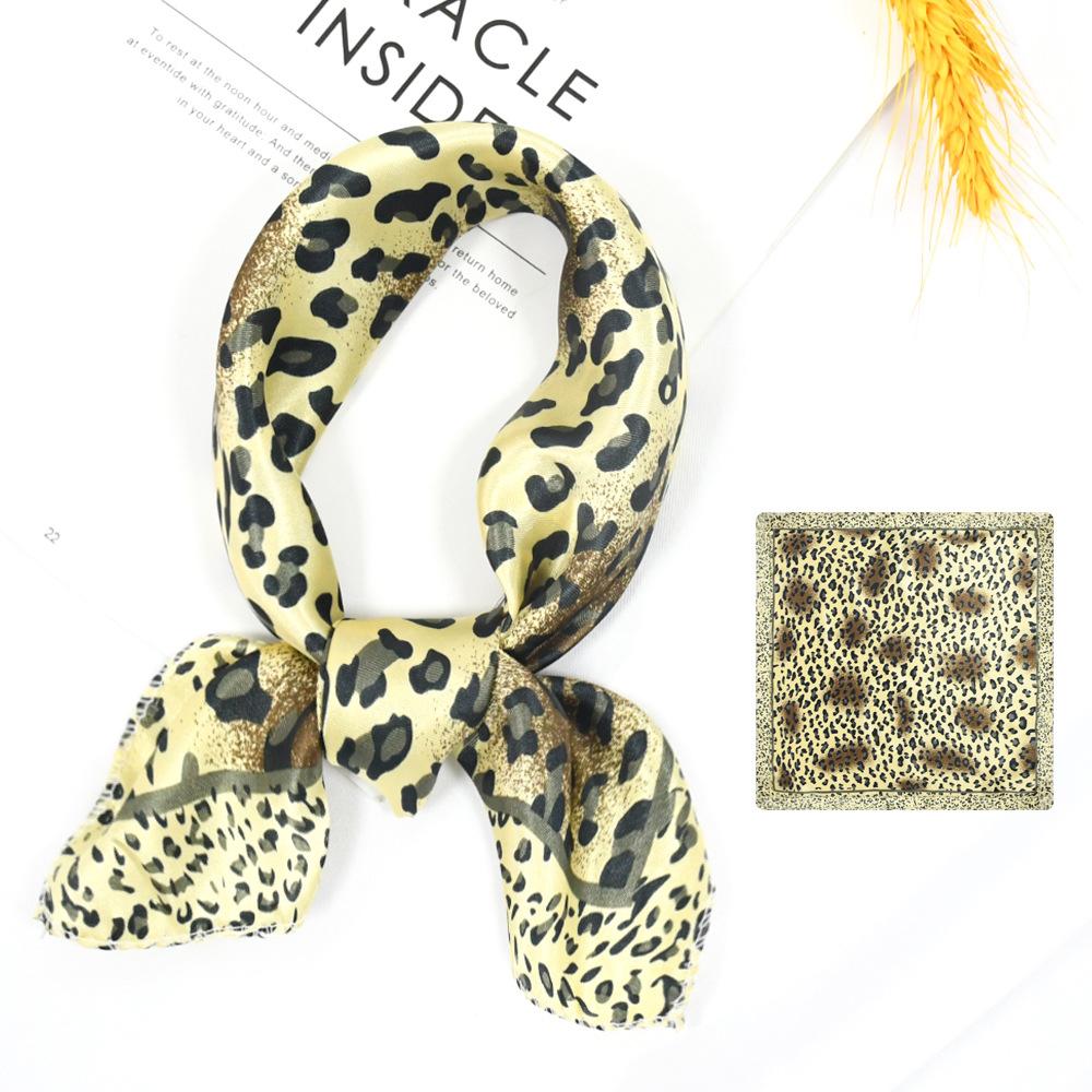 Nowa Modna Jedwabna Apaszka Wysokiej Klasy Kwadratowa Apaszka Łańcuszek Jedwab Symulowany 50x50 Mała Apaszka Dla Kobiet