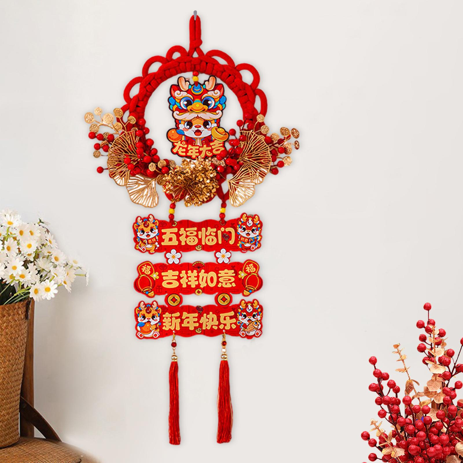 

Подвесные украшения в честь китайского года, подвеска с кисточкой, реквизит для фото, традиционное благословение персонажей