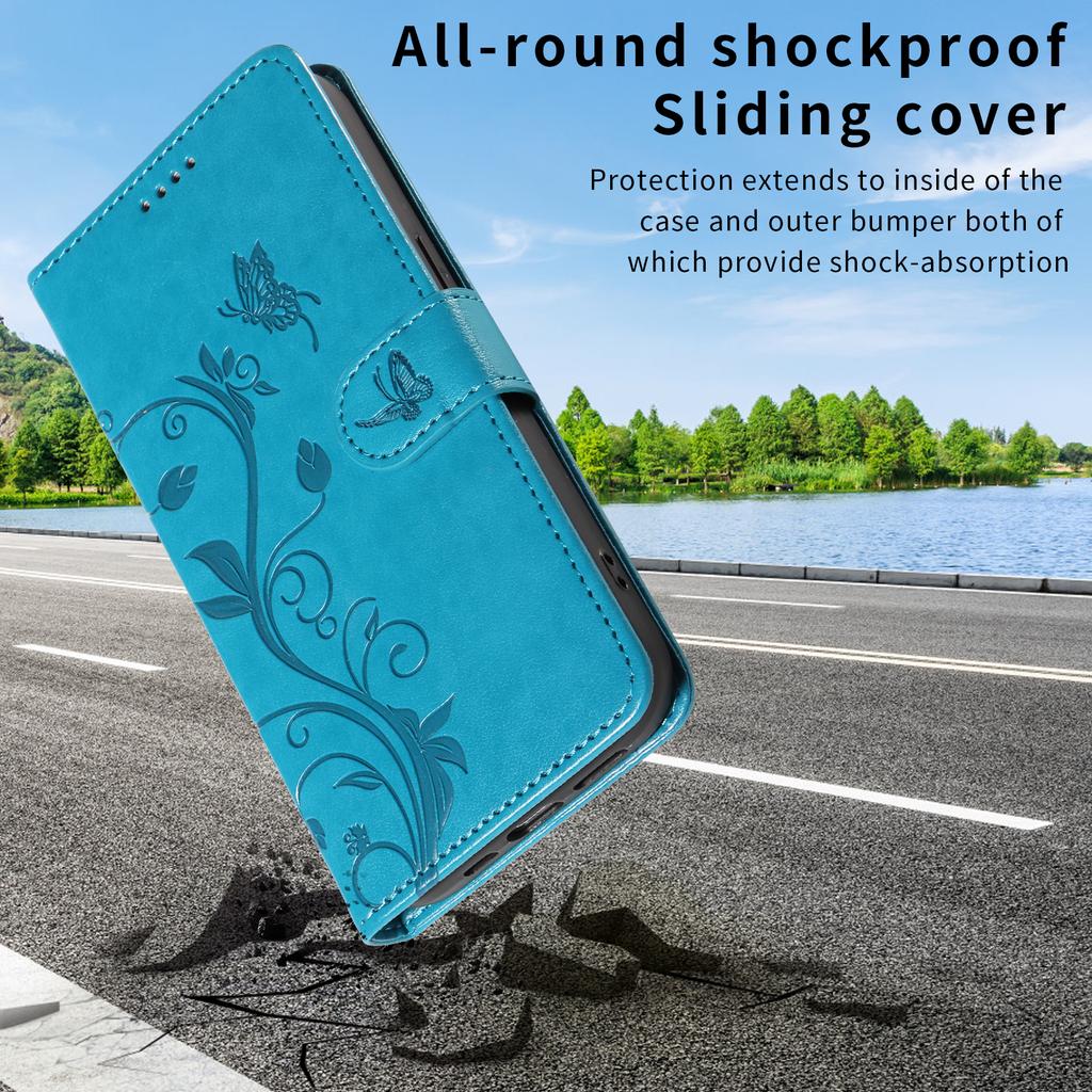 עבור Honor 400 Pro 5G (גלובלי) כיסויי עור PU דוגמת פרחים ארנק מעמד כיסוי טלפון עם רצועה