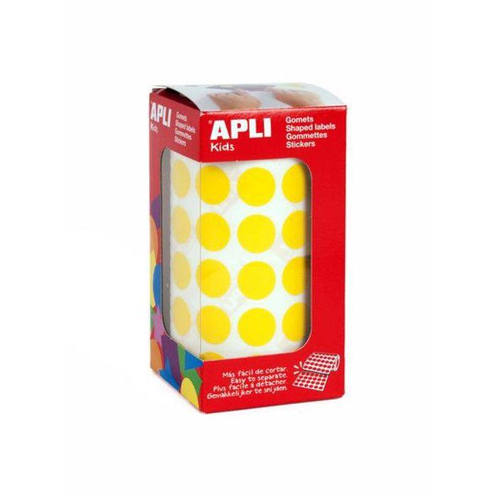 Gommettes Rouleau Rond Ø 15 Mm Jaune X 2 832