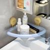 Sturdy Space-Saving Suction Cup Bathroom Shelf  No Drilling Required, Multifunctional Storage Shelf for Shower and Toilet Walls Tiles, Corner Shelves