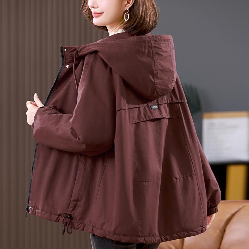 Women's 2024 Winter Hooded Fleece-Lined Parka, Plus Size, Casual, Thick Cotton Coat for Middle-Aged Moms