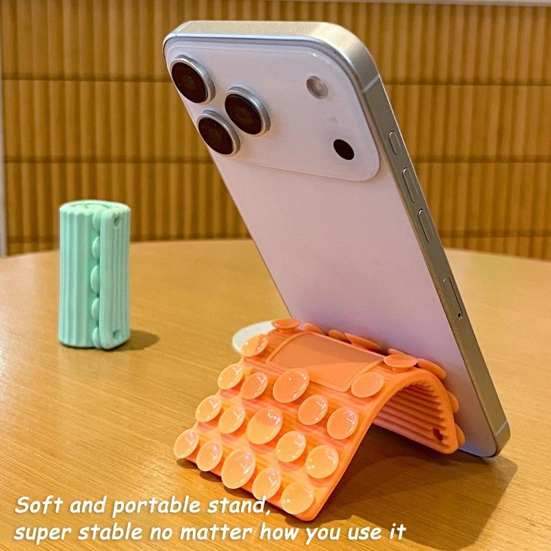 Portable Foldable Silicone Holder Bendable Freely Into Any Shape Multi-Angle Adjustable Flexible Stand for Mobile Phone Travel Accessory