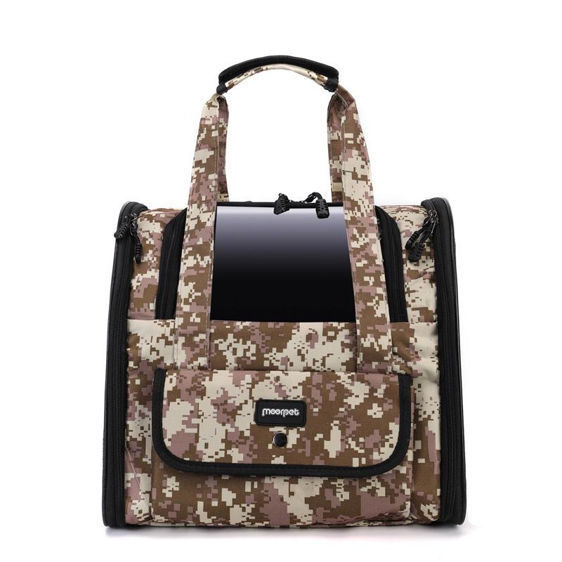 

Портативная вместительная сумка для домашних животных для прогулок, прозрачная сумка через плечо на все времена года, портативная дышащая камуфляжная сумка для кошек 35*30*6cm