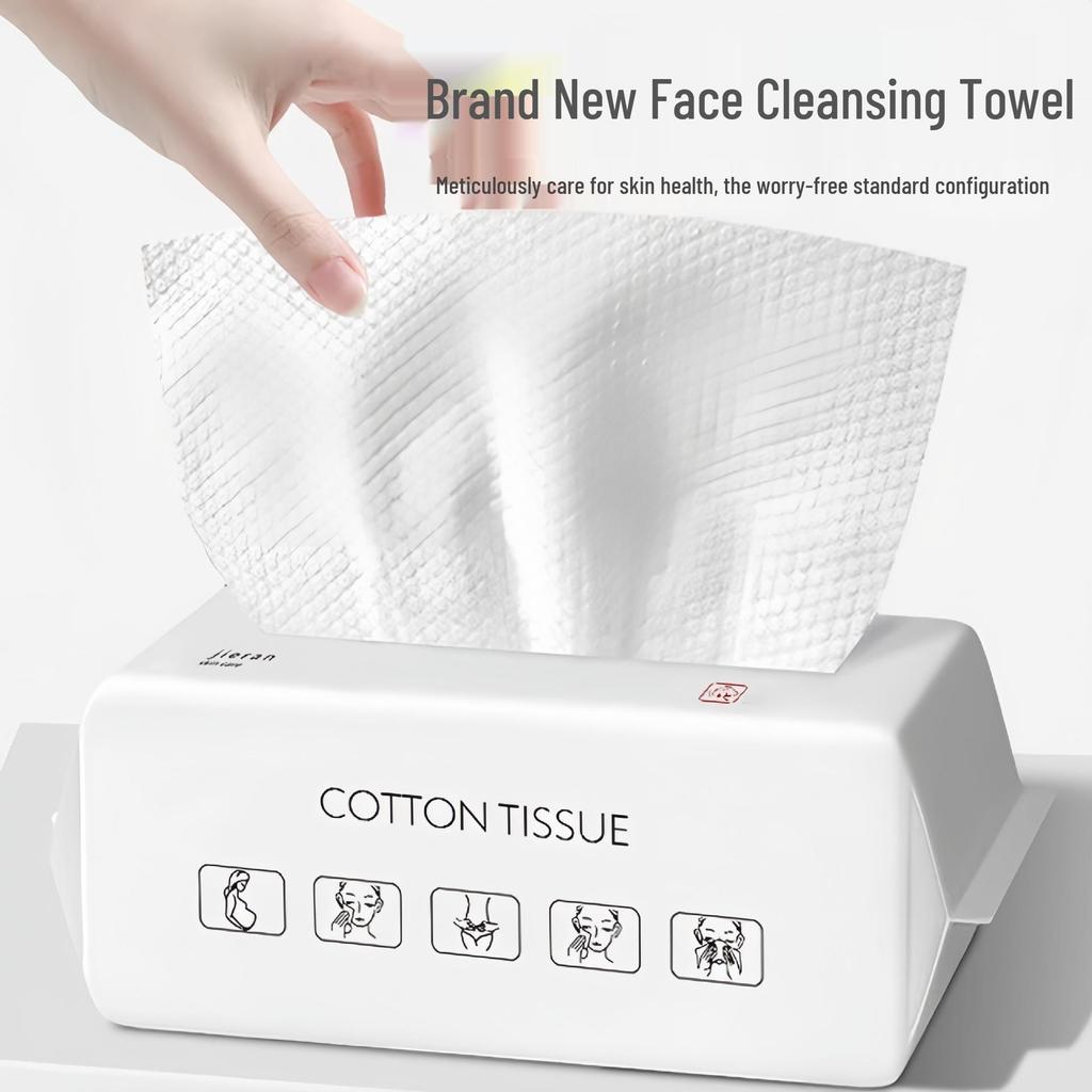 Thickened Disposable Cotton Face Wash Towel - Pull-out for Dry & Wet Use