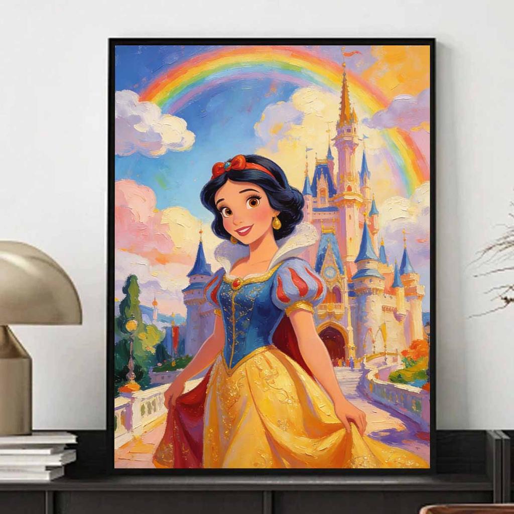 Disney Snow White Princess Castle Rainbow Diamond Painting Art Kit Mosaic Handmade Diy Gift Home Decor